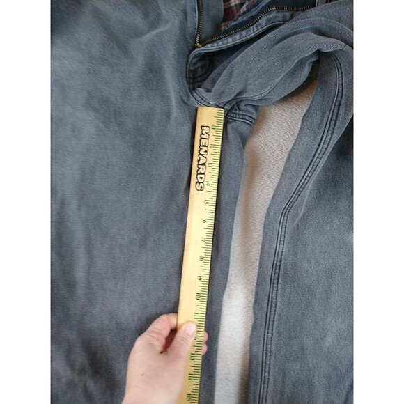 Eddie Bauer Black Denim Jeans Flannel Lined Men's 36 x 34 Faded Straight Leg - Picture 6 of 10